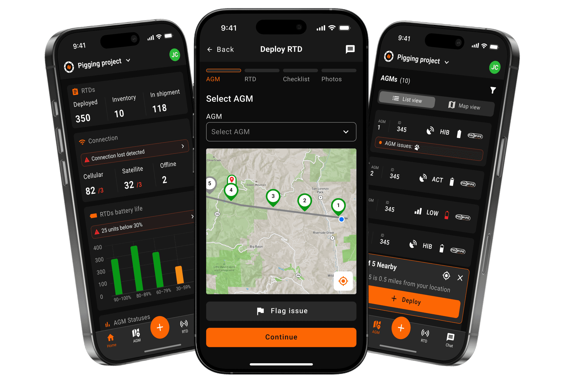 Native mobile app mockups