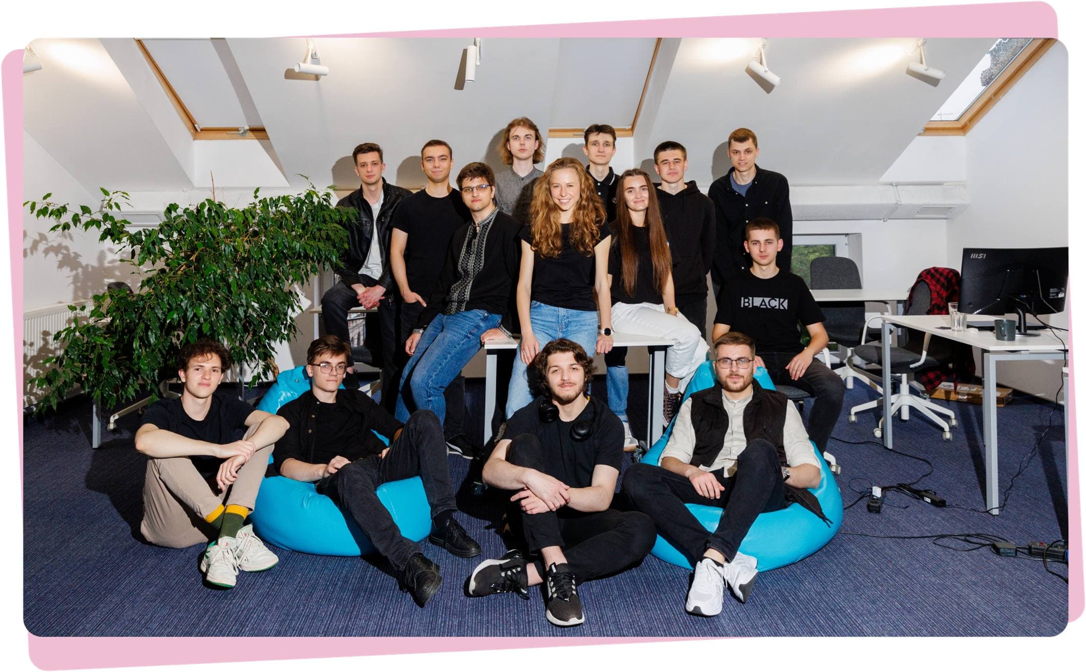 Proga Tech team in modern office