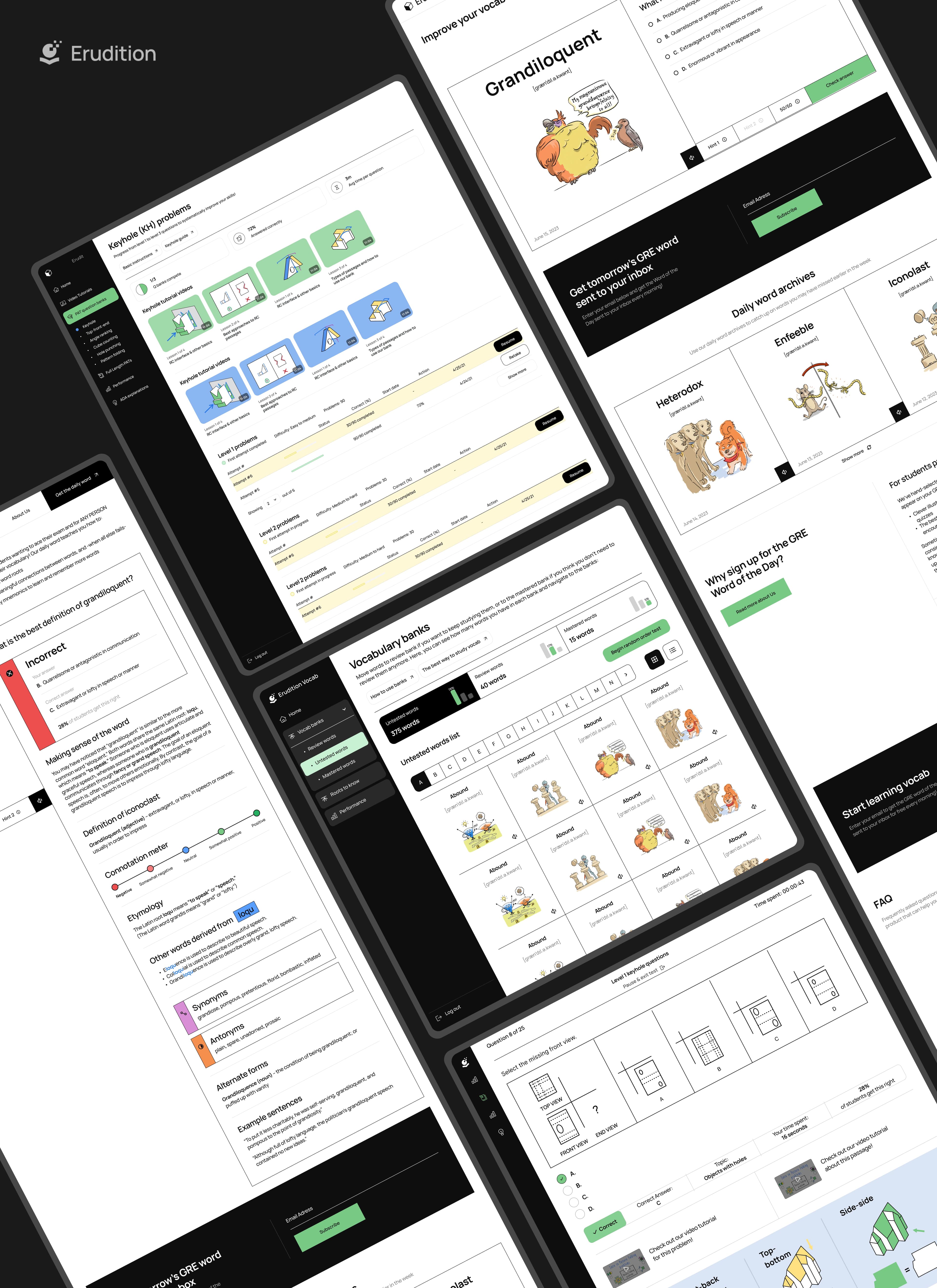 Erudition interface showcase