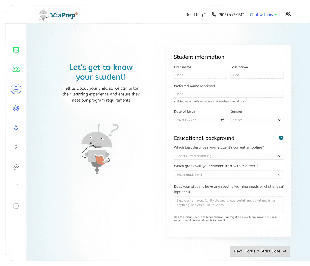 Miaplaza student information form