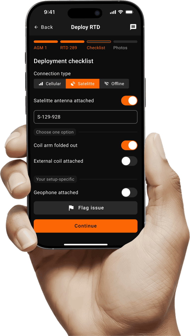 PigTracks mobile app on iPhone