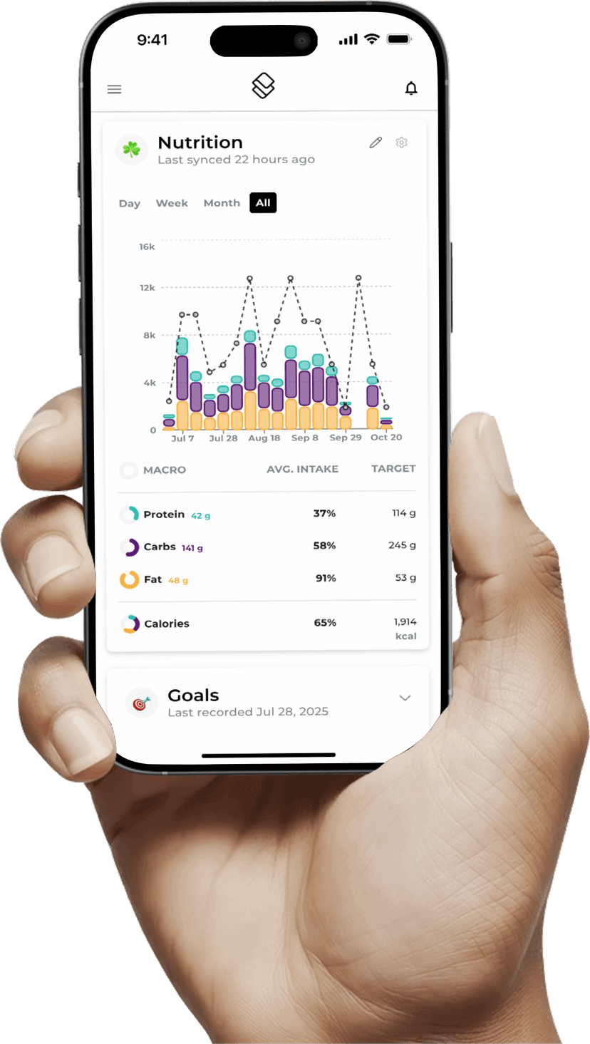 Stridist mobile app on iPhone