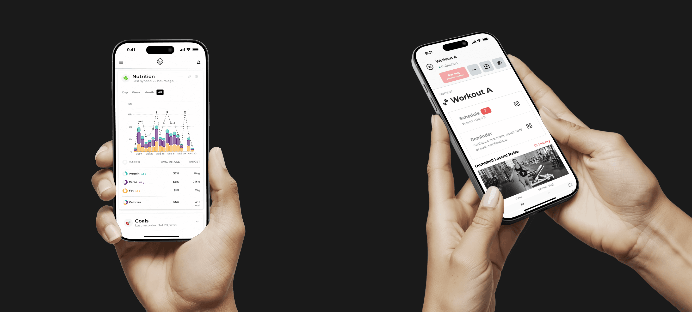 Stridist interface showcase