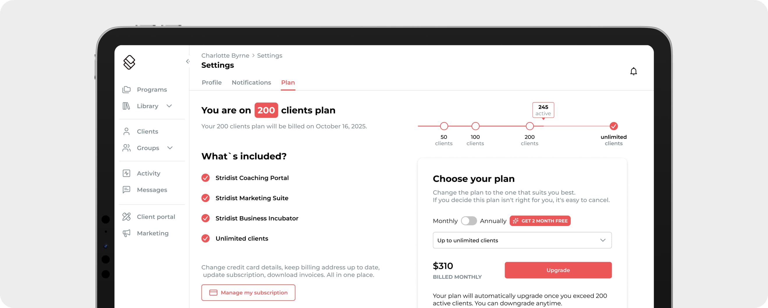 Stridist project preview