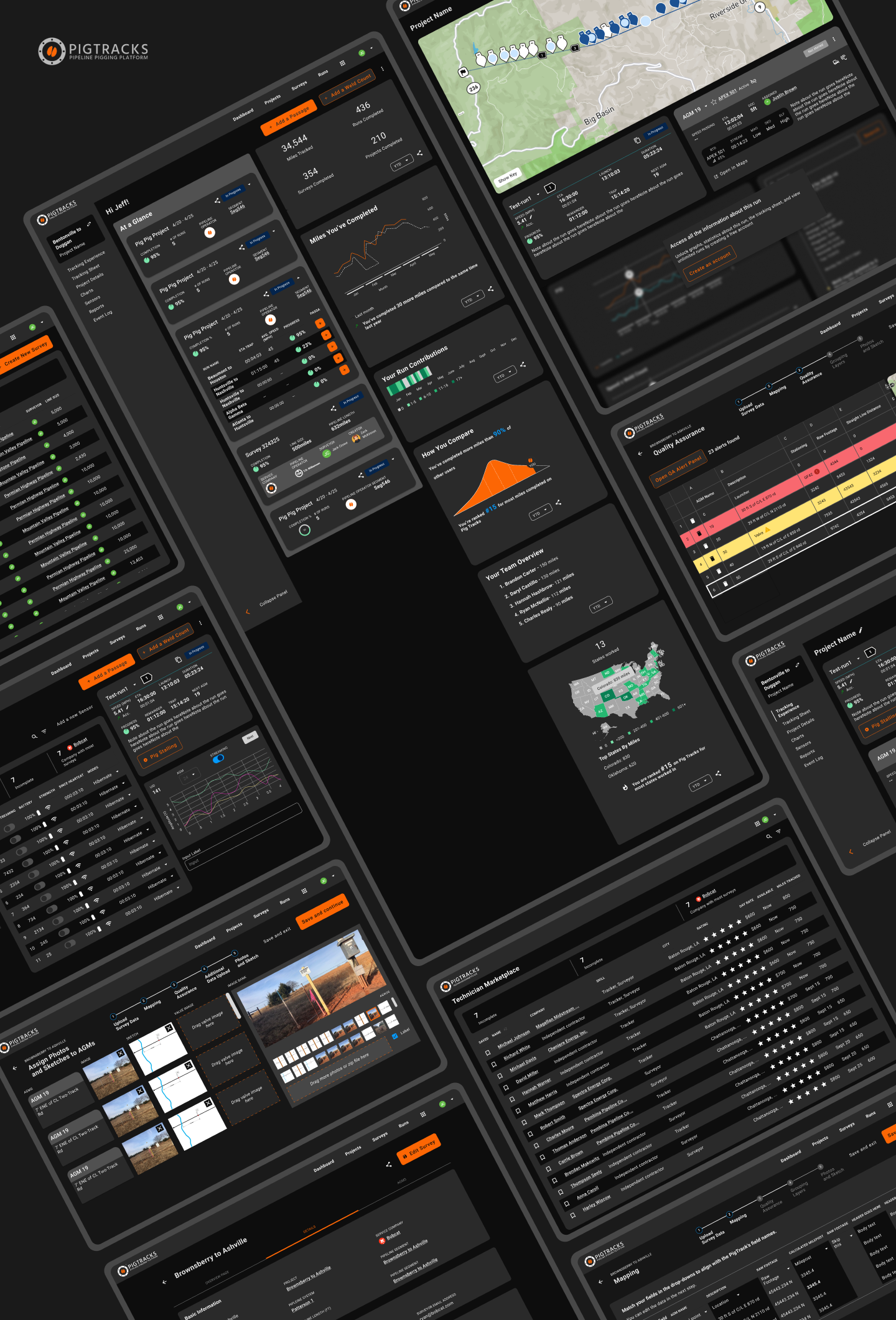 PigTracks interface showcase