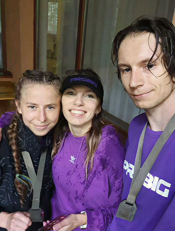 Orysia with Mia and Markiyan